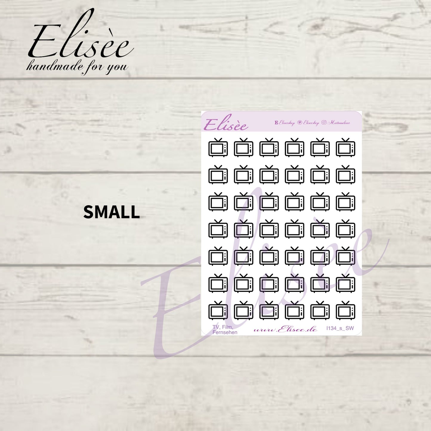 I134 Icons "TV, FERNSEHER" Sticker