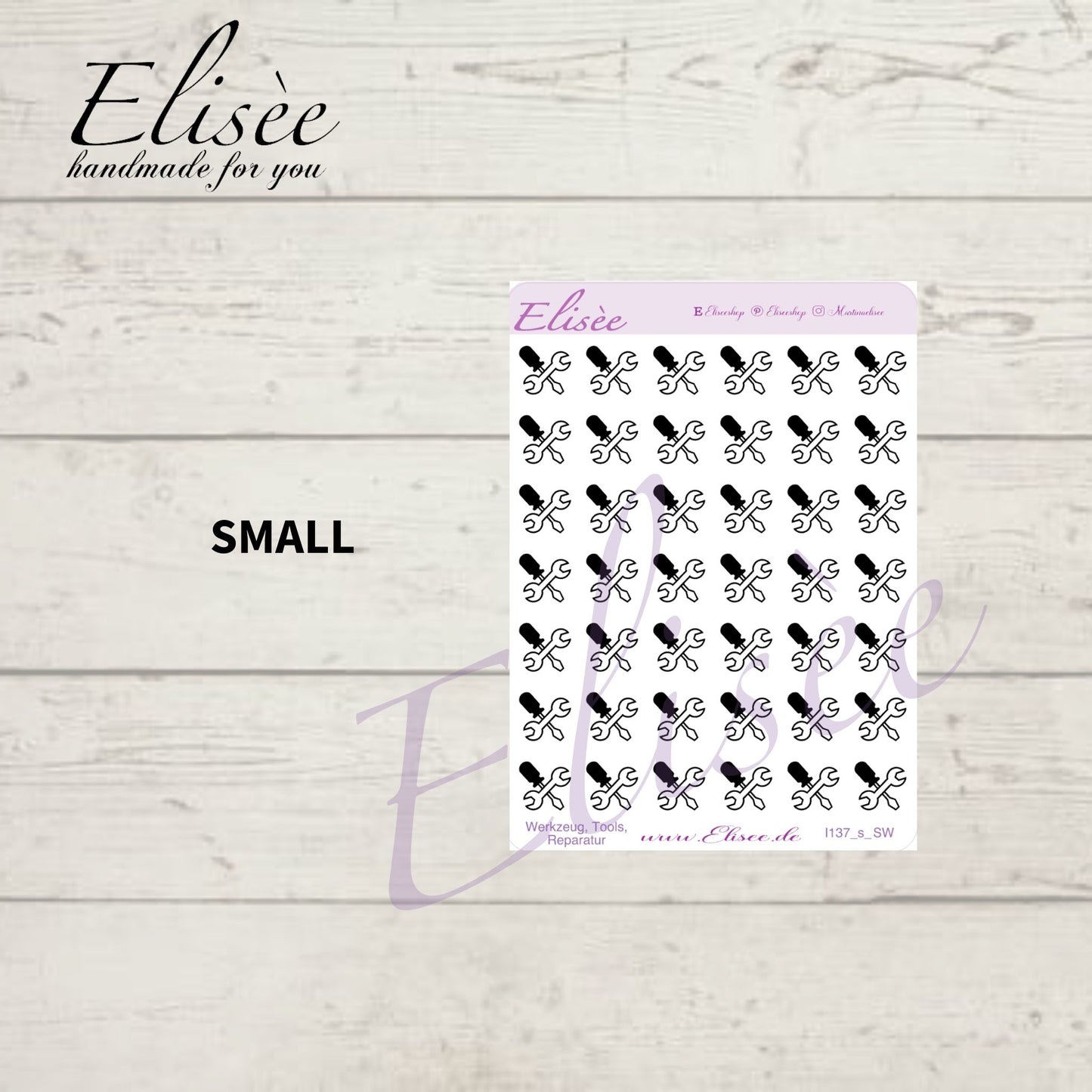 I137 Icons "WERKZEUG, TOOLS, REPARATUR" Sticker