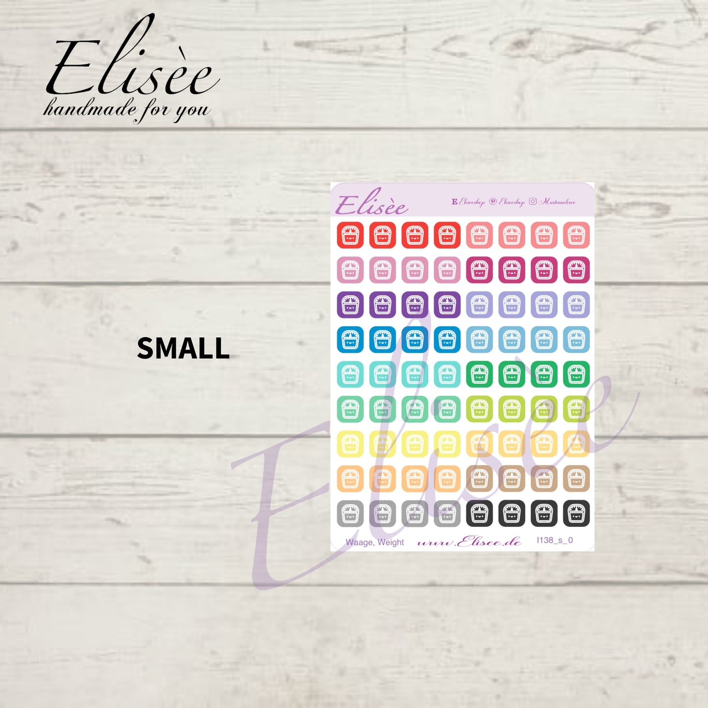 I138_0 Icons "WAAGE, WEIGHT" Sticker