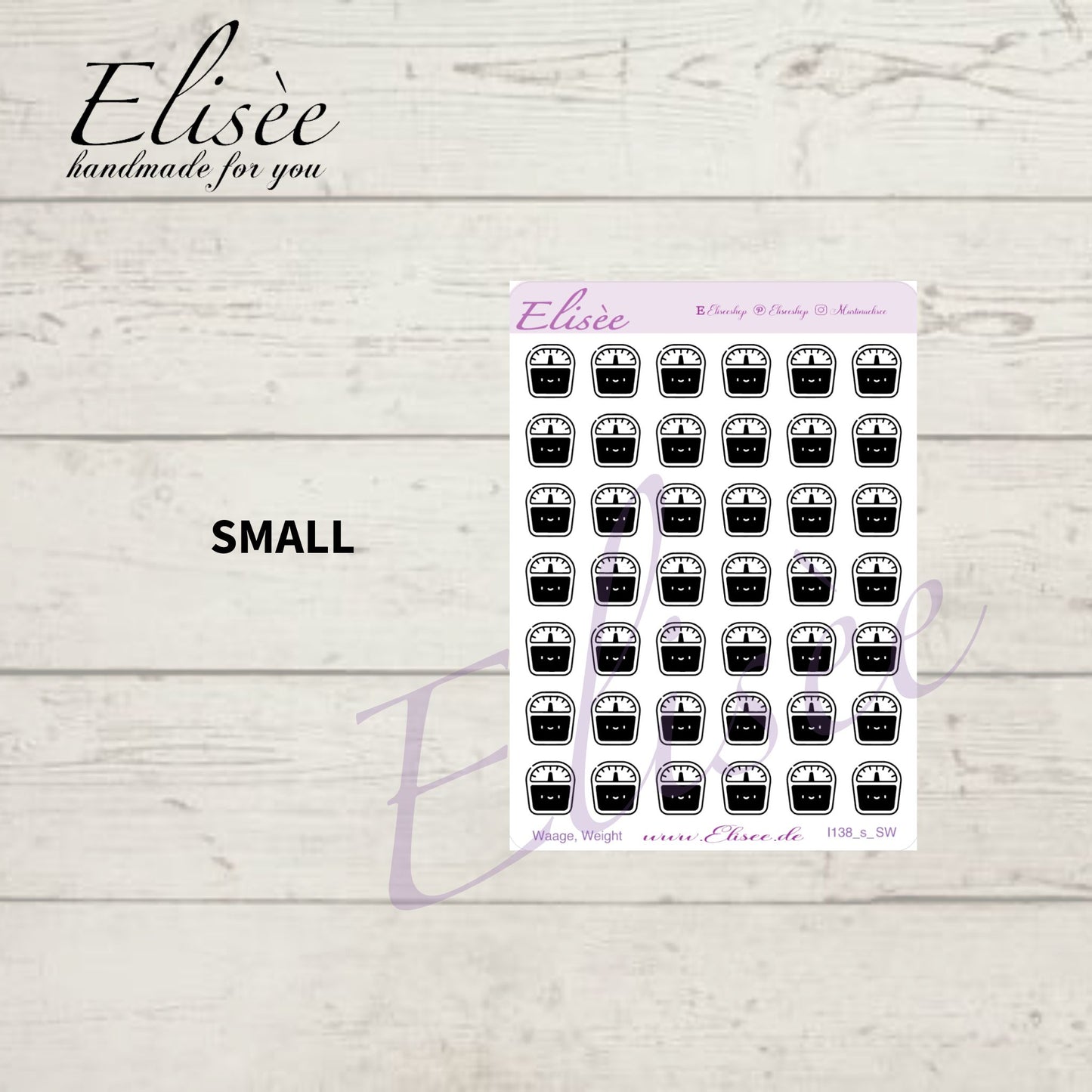 I138 Icons "WAAGE, WEIGHT" Sticker