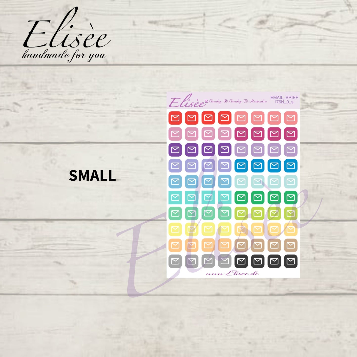 I076N Icons "BRIEF, EMAIL" Sticker