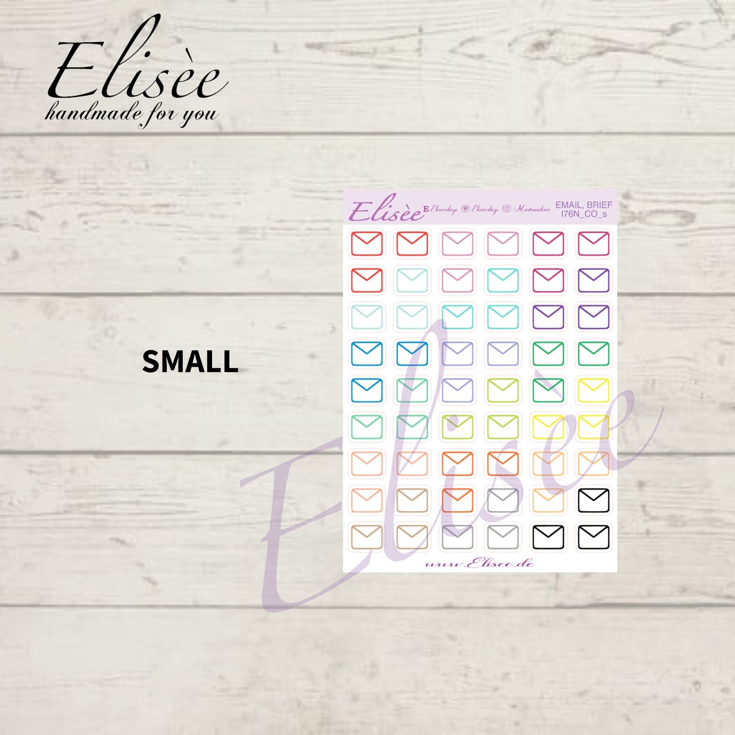I076N Icons "BRIEF, EMAIL" Sticker