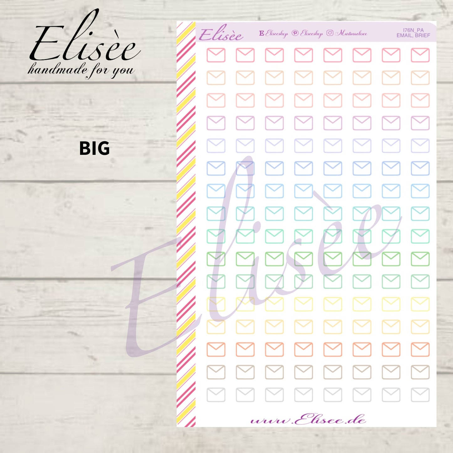 I076N Icons "BRIEF, EMAIL" Sticker
