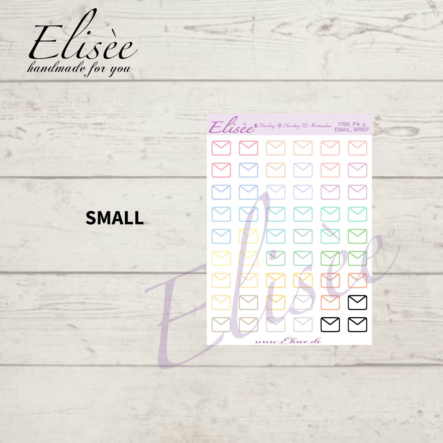 I076N Icons "BRIEF, EMAIL" Sticker