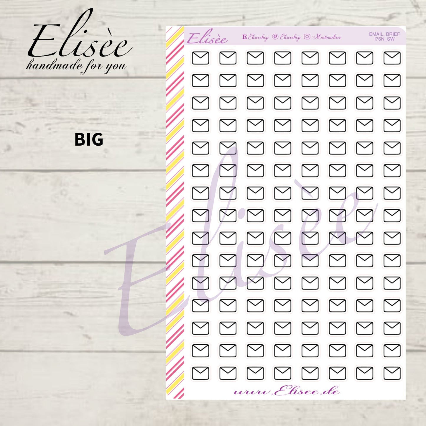 I076N Icons "BRIEF, EMAIL" Sticker