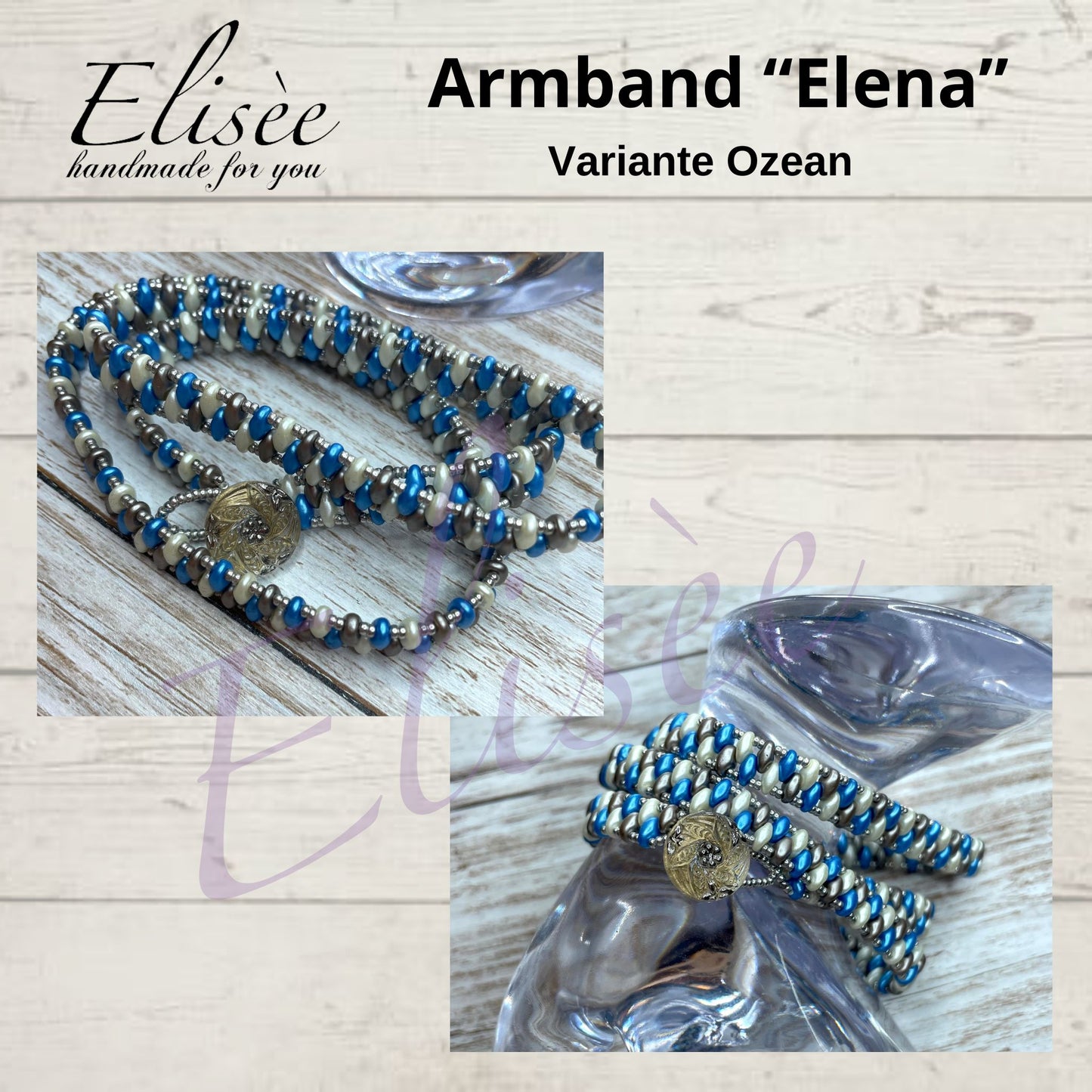 J0003_Armband_"Armband ELENA in OZEAN" | HANDMADE