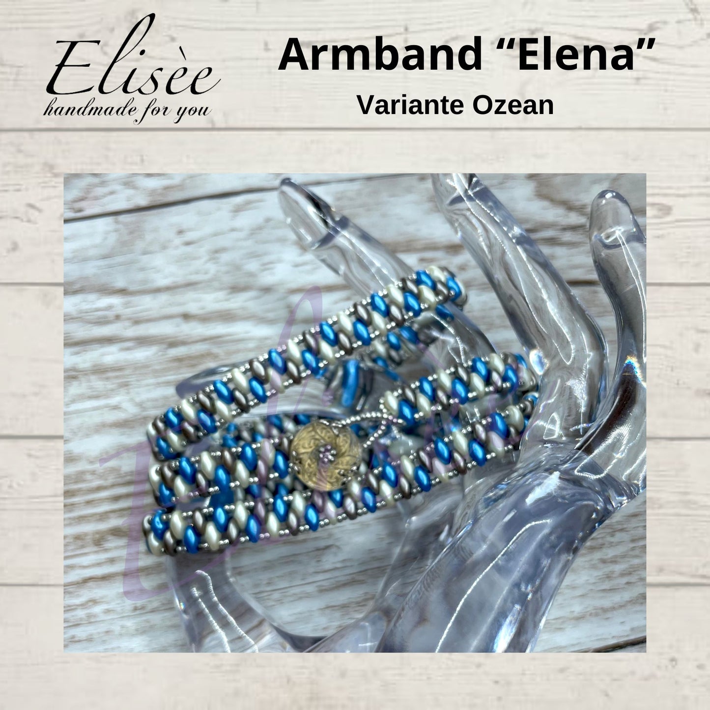J0003_Armband_"Armband ELENA in OZEAN" | HANDMADE