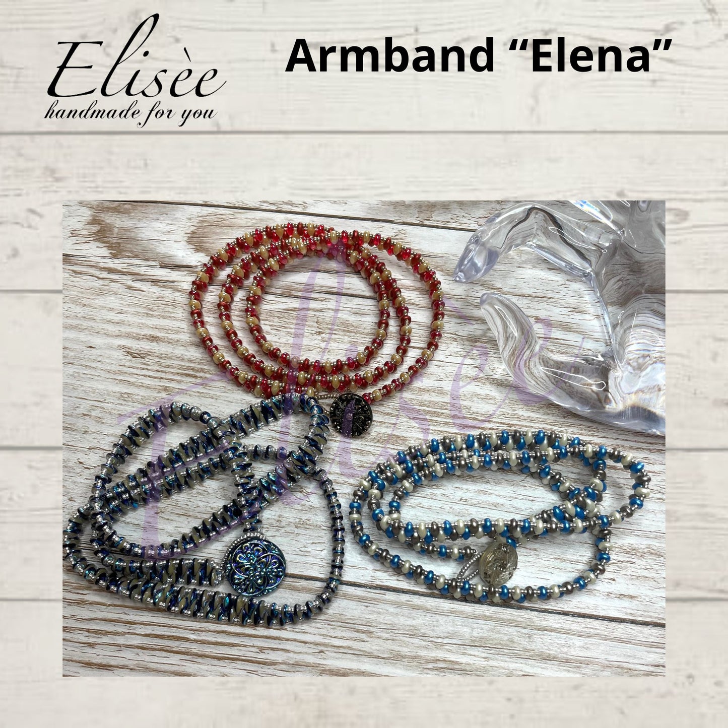 J0003_Armband_"Armband ELENA in OZEAN" | HANDMADE