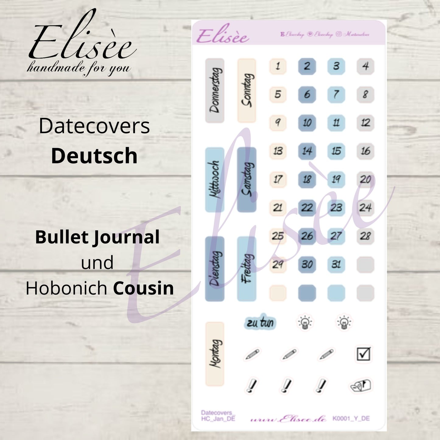 K0001_"Chinoise Flowers" Januar 2025 Datecovers / Bullet Journal / Cousin / Weeks