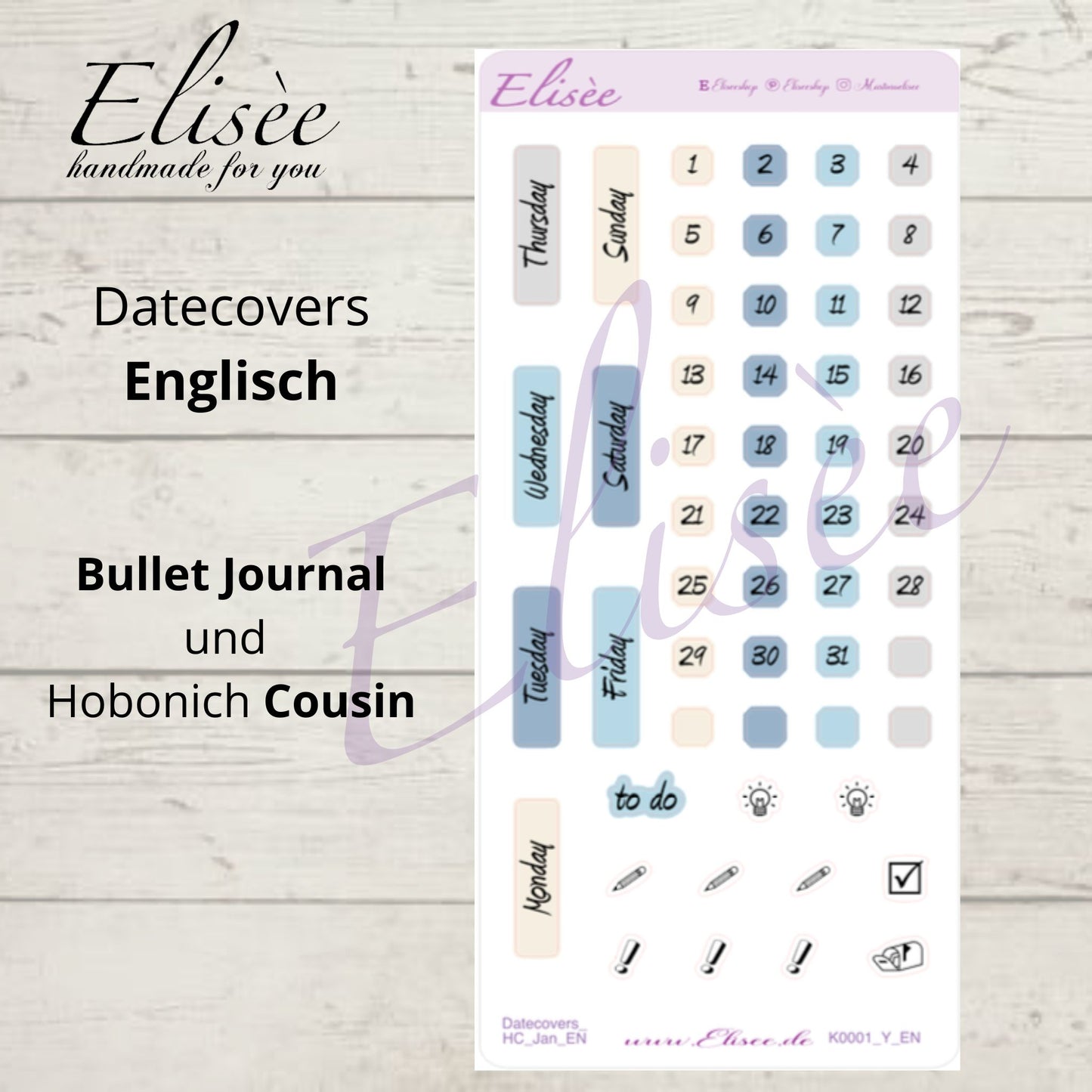 K0001_"Chinoise Flowers" Januar 2025 Datecovers / Bullet Journal / Cousin / Weeks