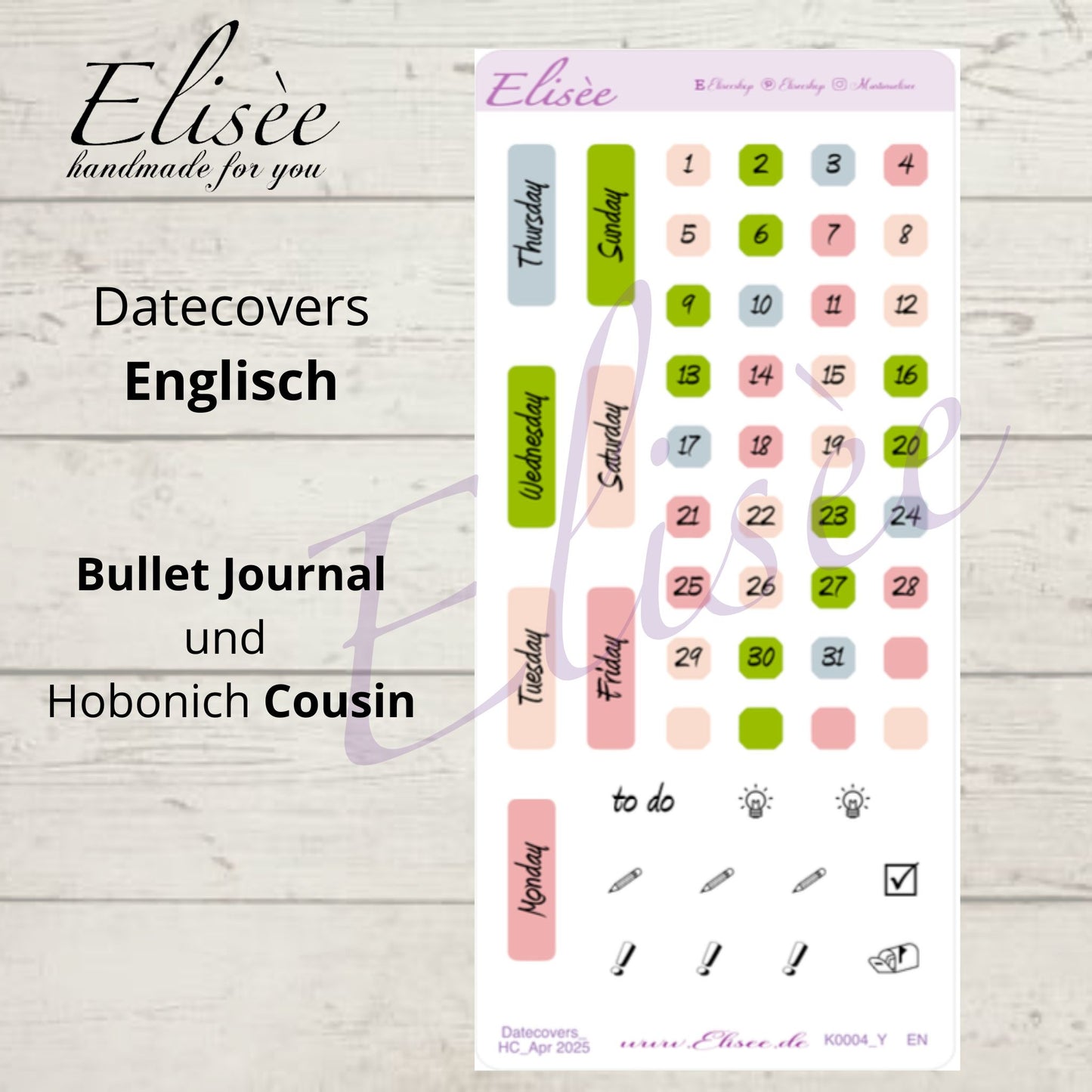K0004_"CHERRY BLOSSOM" February 2025 Datecovers / Bullet Journal / Cousin / Weeks