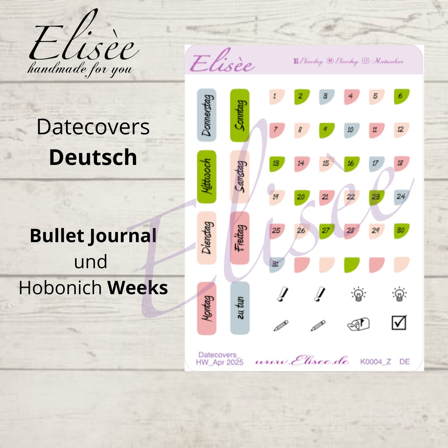 K0004_"CHERRY BLOSSOM" February 2025 Datecovers / Bullet Journal / Cousin / Weeks