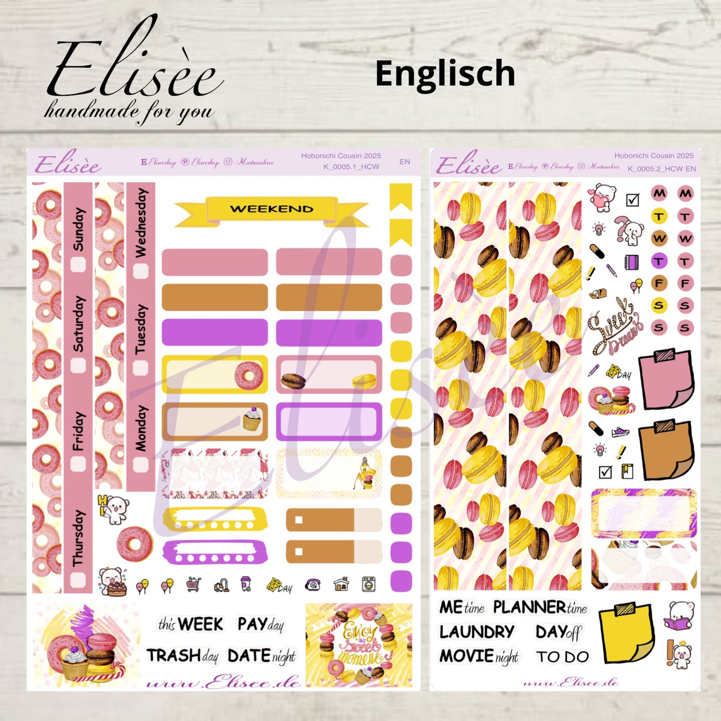 K0005_"SWEET DREAMS" Wochenkit Hobonichi Cousin / A5 / Bullet Journal
