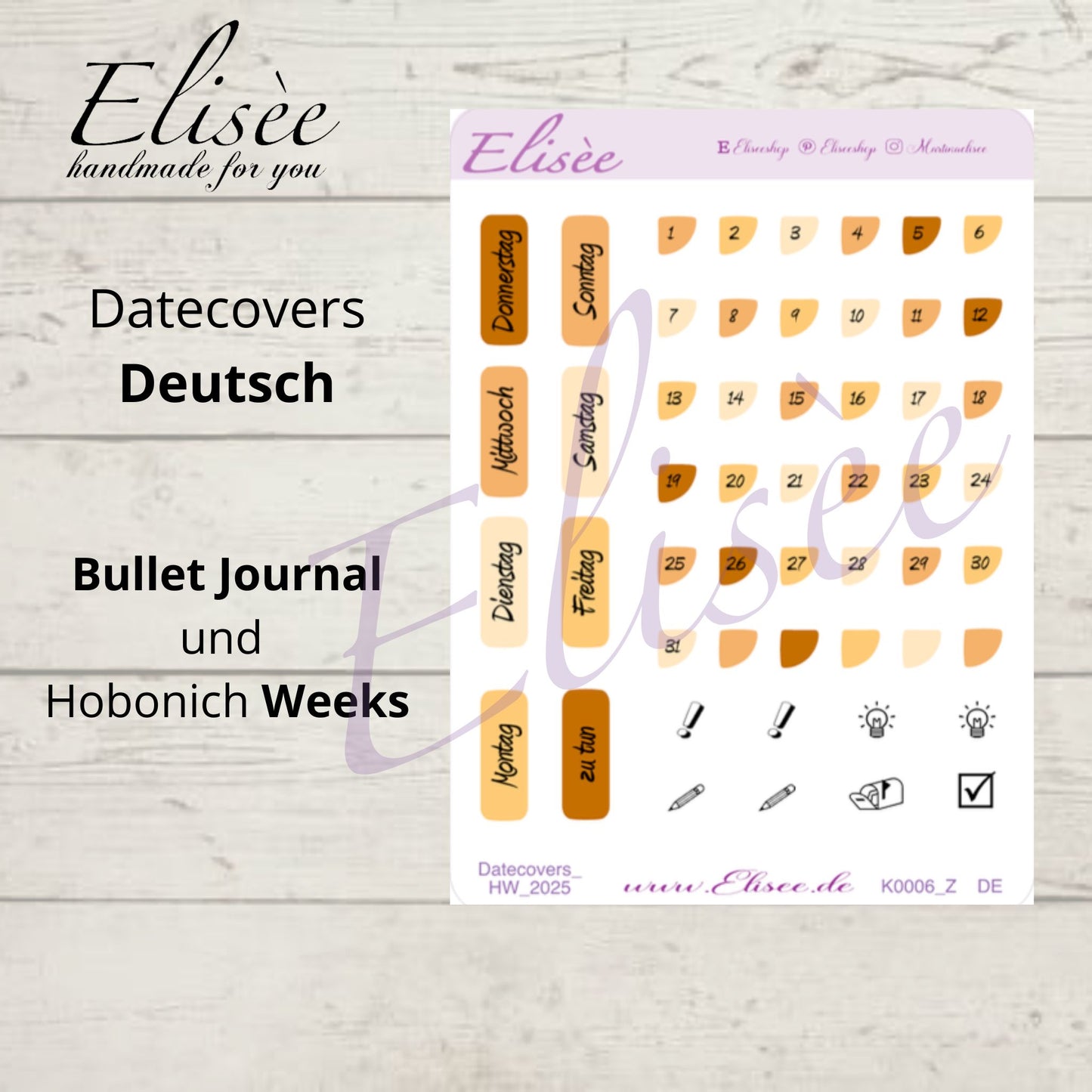 K0006_"BUT FIRST COFFEE" Juni 2025 Datecovers / Bullet Journal / Cousin / Weeks