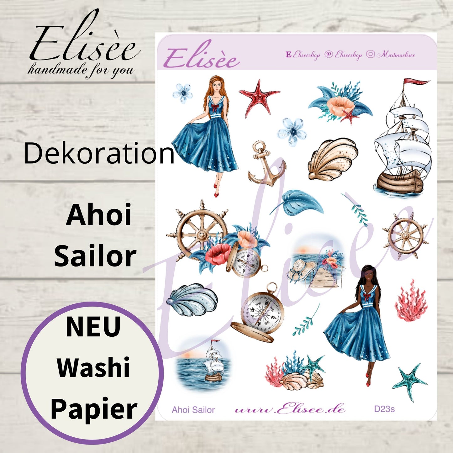 D23_Dekoration Sticker "Ahoi Sailor"