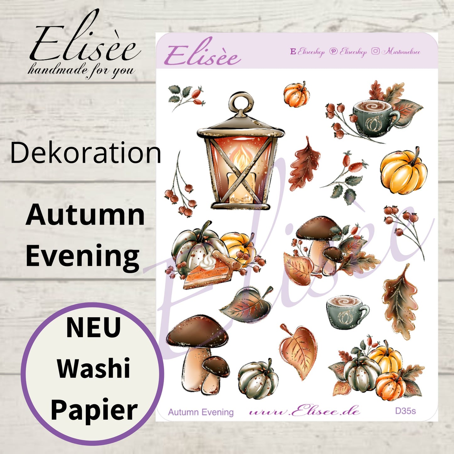 D35_Dekoration Sticker "Autumn Evening"