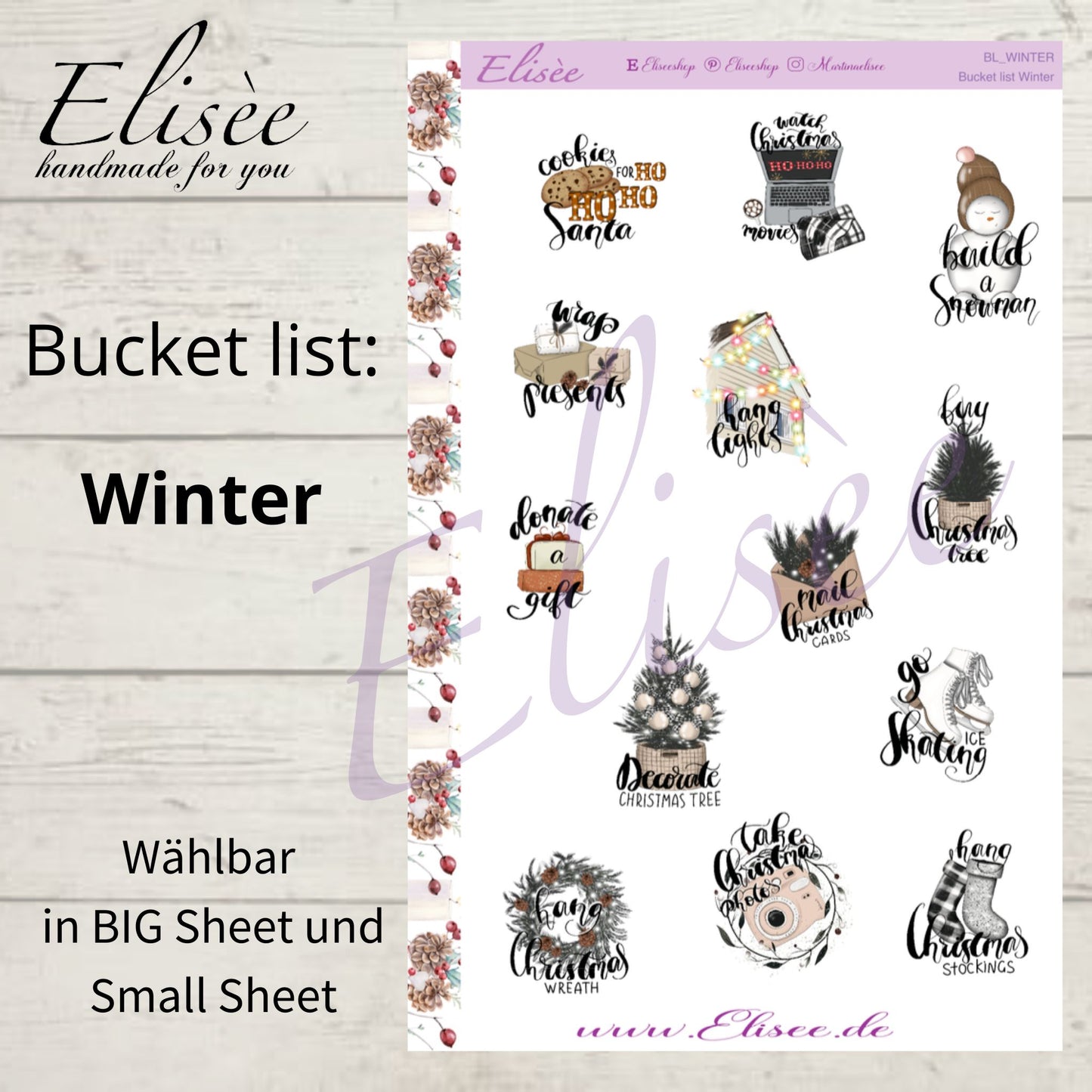 Bucket list "WINTER, WEIHNACHTEN"