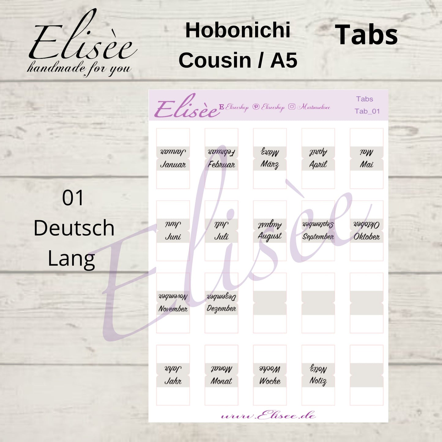 2025_Tabs Hobonichi Cousin / A5