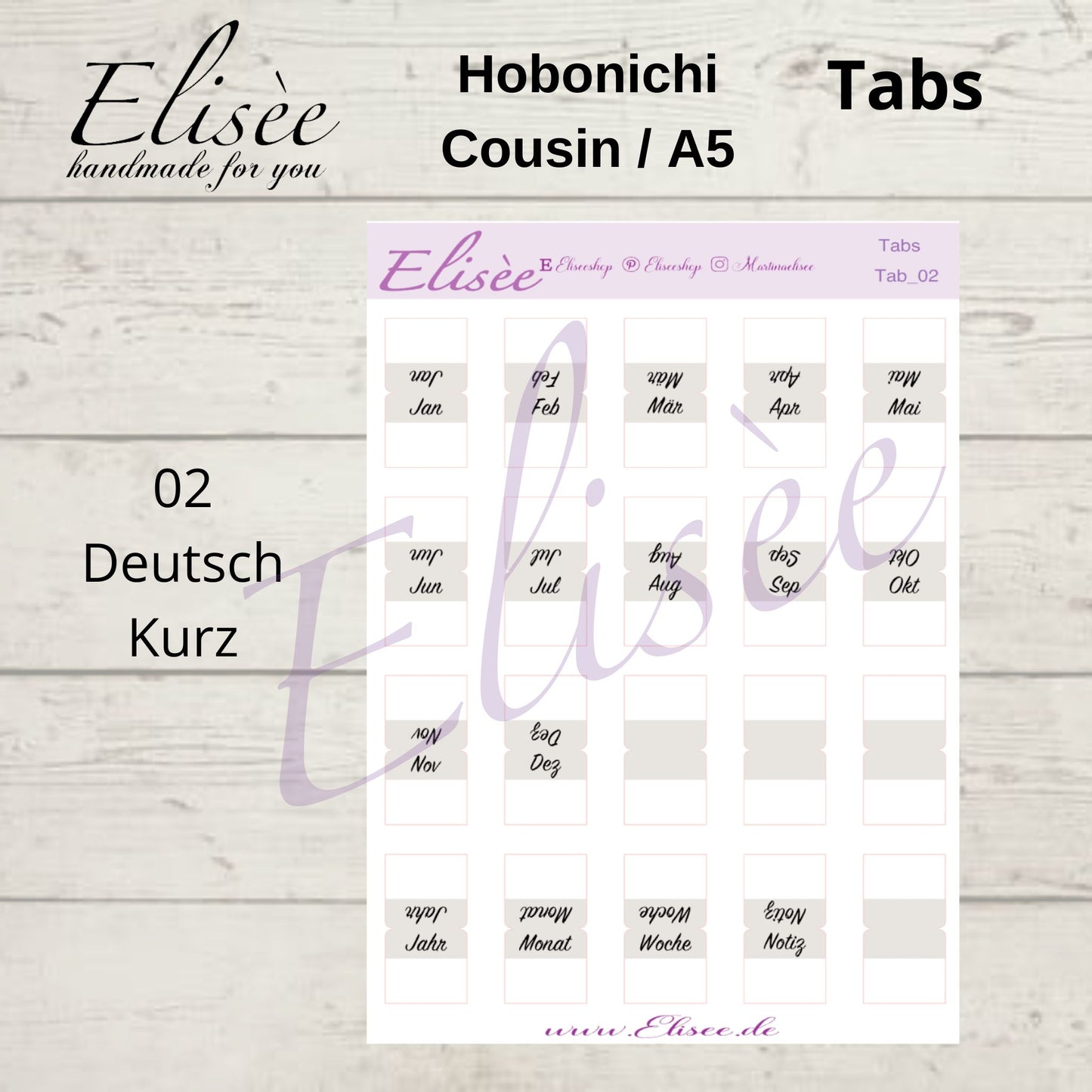 2025_Tabs Hobonichi Cousin / A5