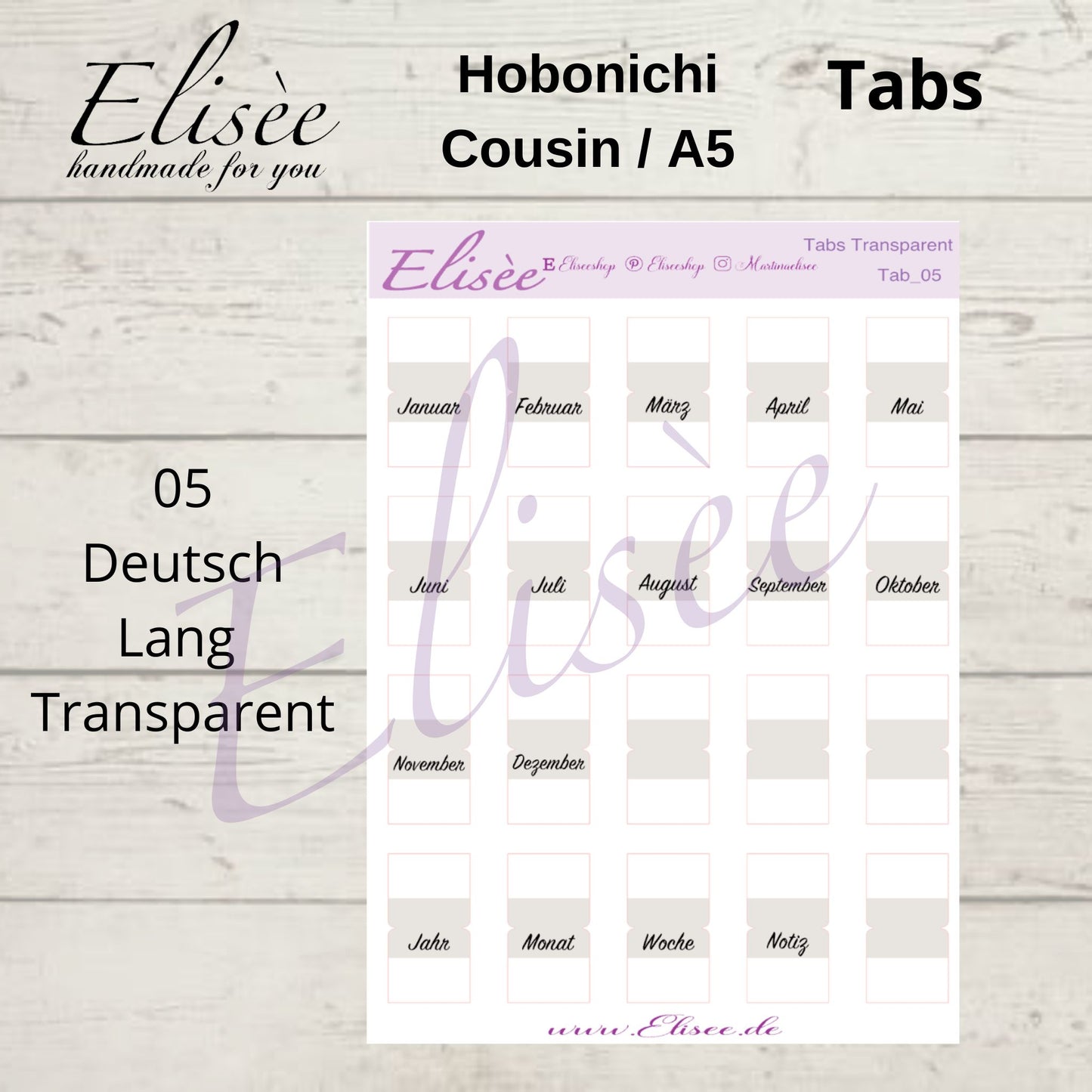2025_Tabs Hobonichi Cousin / A5