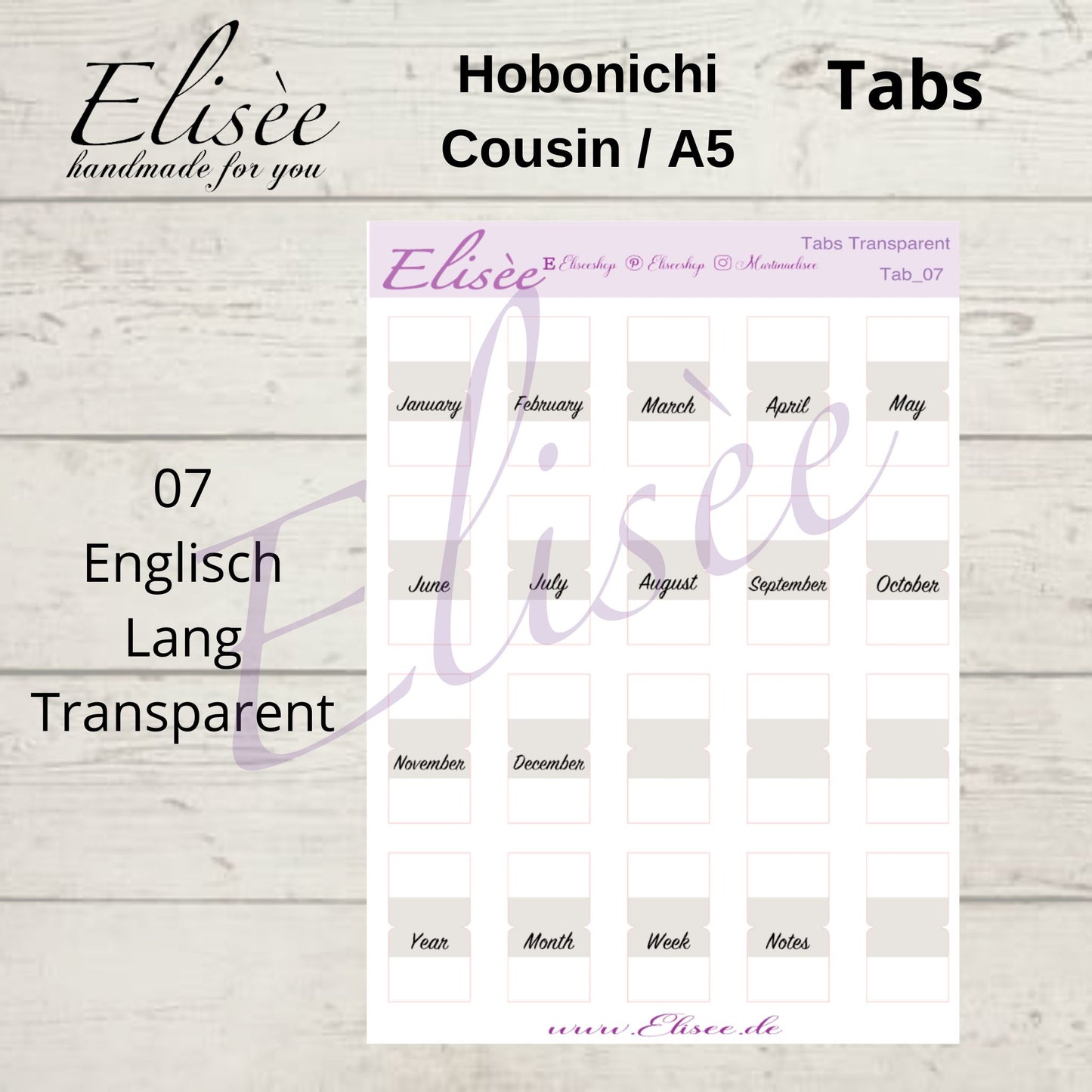 2025_Tabs Hobonichi Cousin / A5