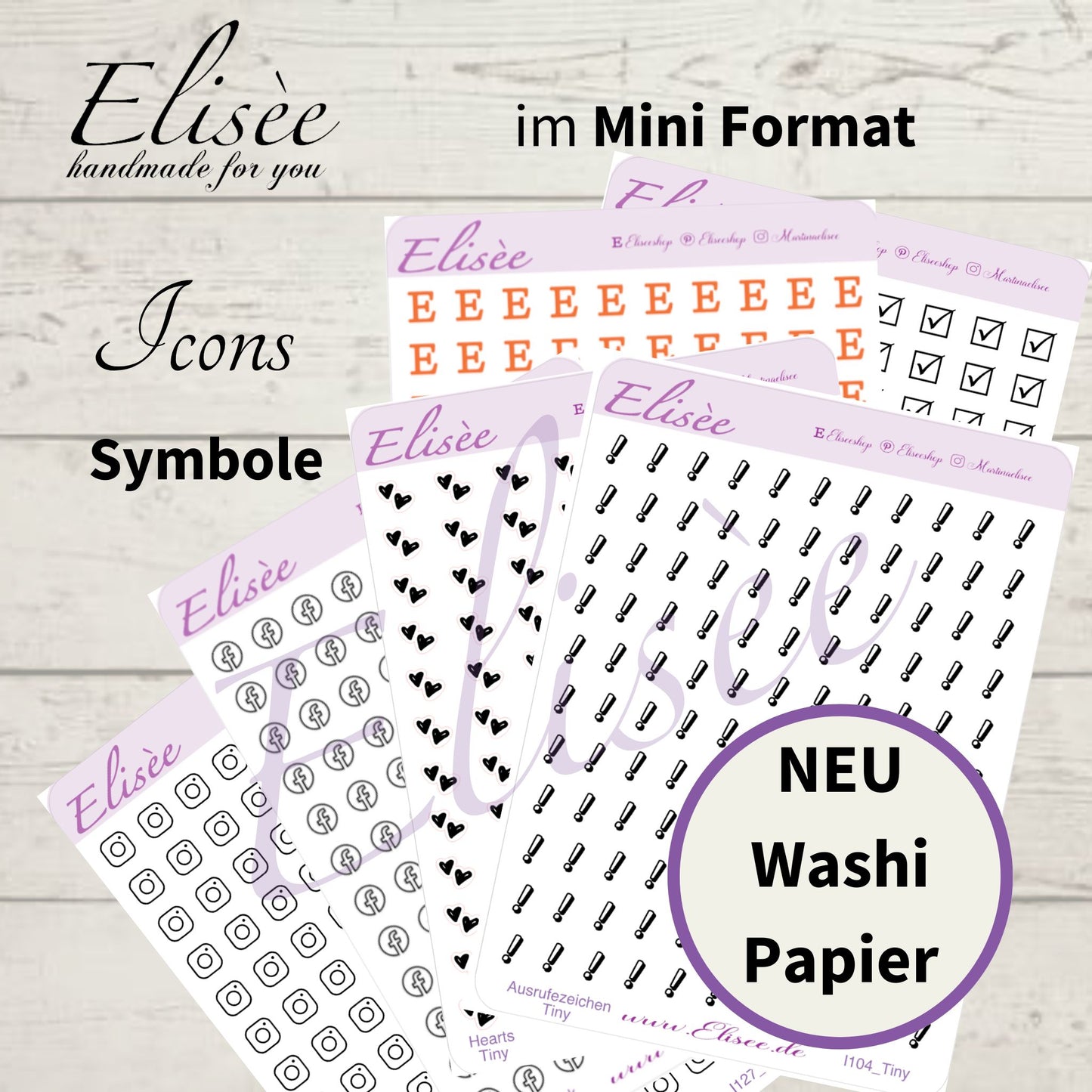 MINI Icons Sticker "Symbole" (Standard & Washi)