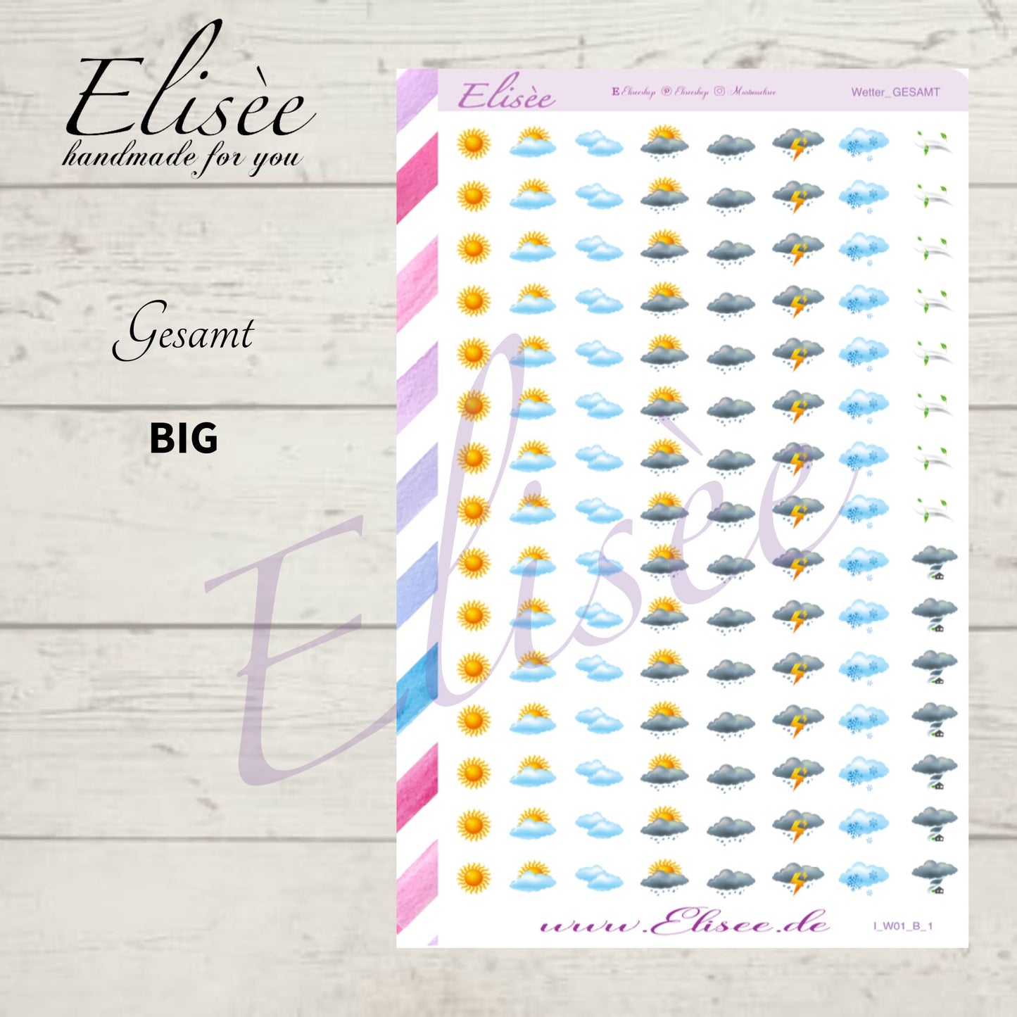 I_W01_Icons Wetter 01 | Aufkleber | Planner Sticker