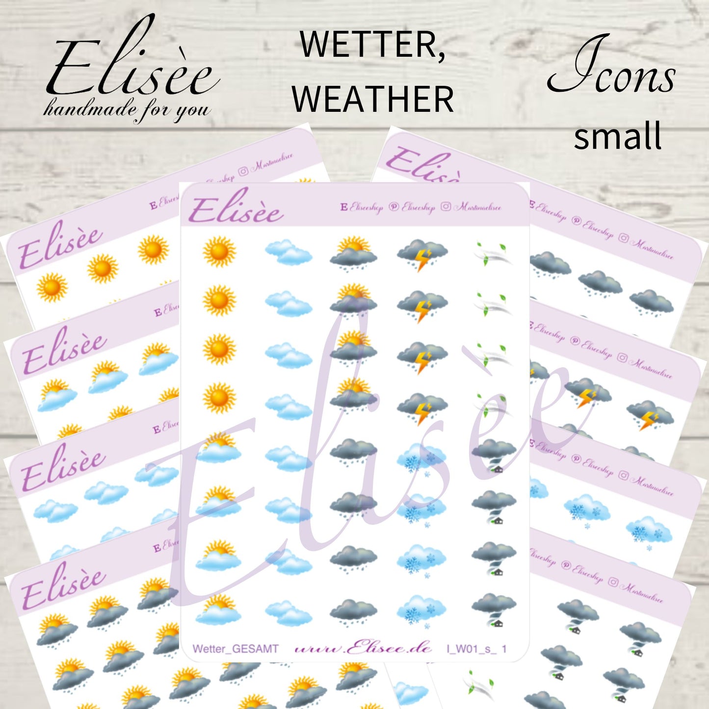 I_W01_s_Icons Wetter 01 small | Aufkleber | Planner Sticker