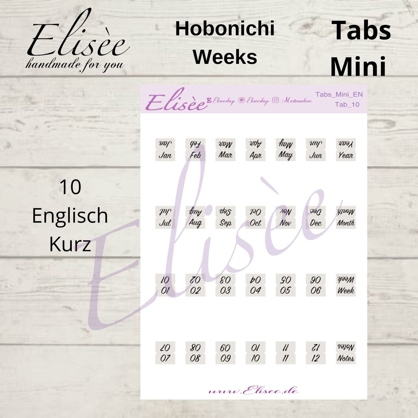 Tabs Mini Hobonichi Weeks / Travel Notebook