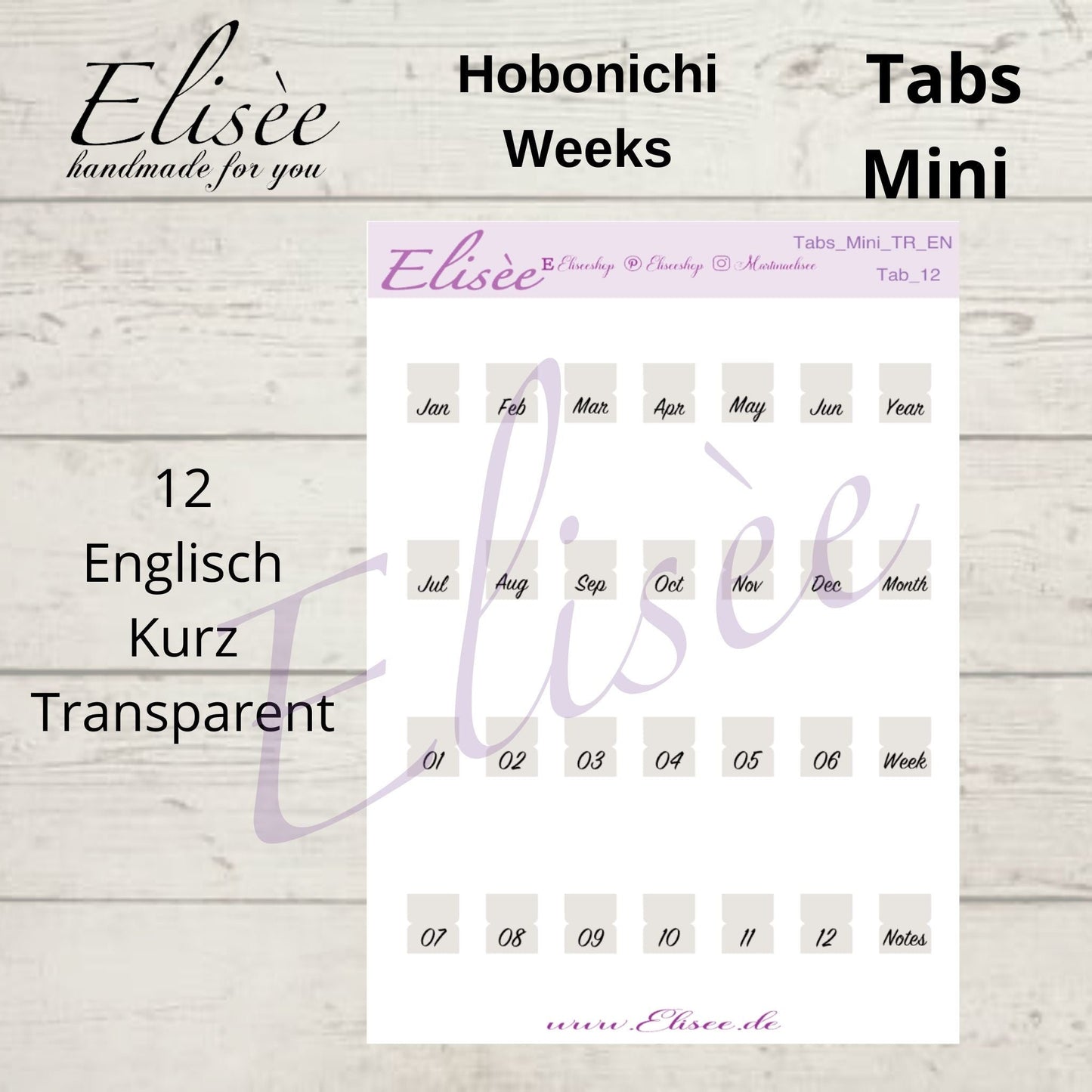 Tabs Mini Hobonichi Weeks / Travel Notebook