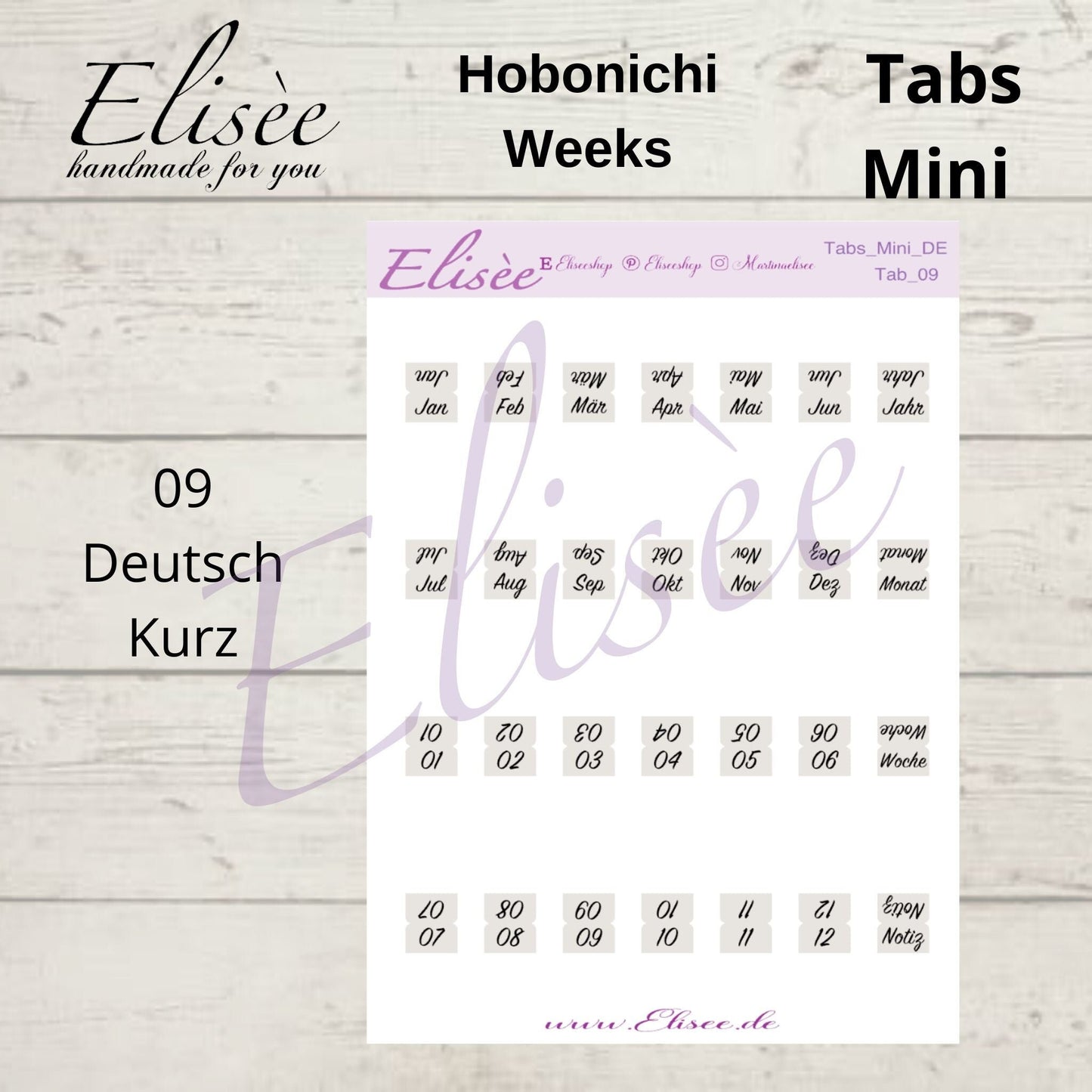Tabs Mini Hobonichi Weeks / Travel Notebook