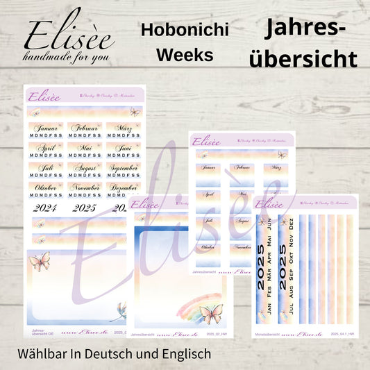 2025 Annual Overview Hobonichi Weeks