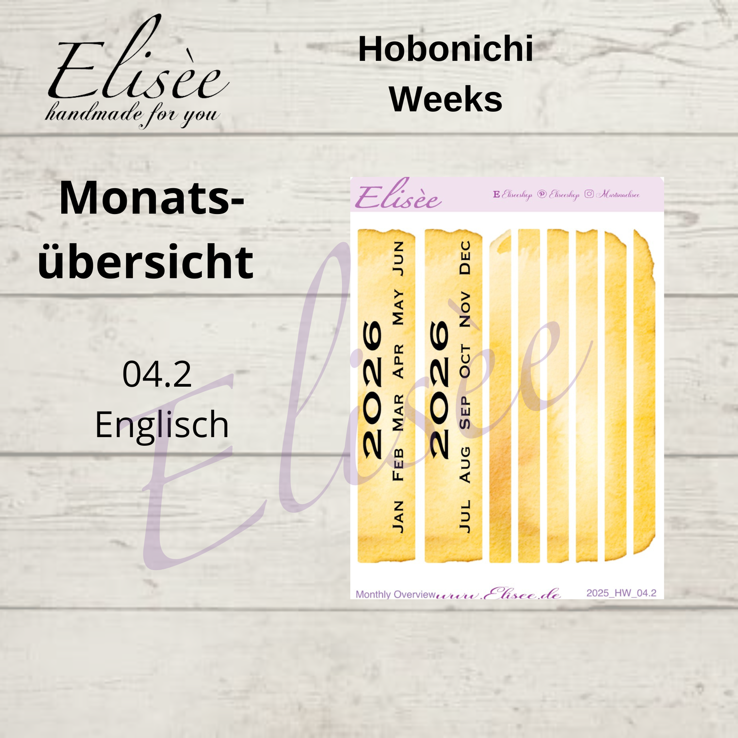 2025 Annual Overview Hobonichi Weeks