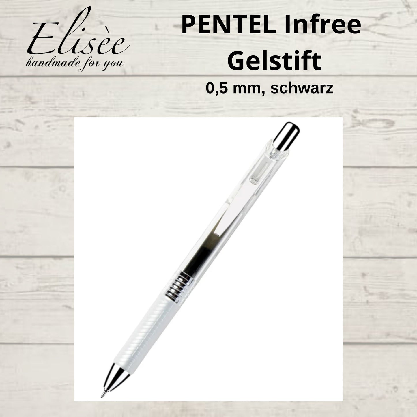 A0004_Stift_Pentel EnerGel Infree Gelstift - 0,5 mm - Schwarz