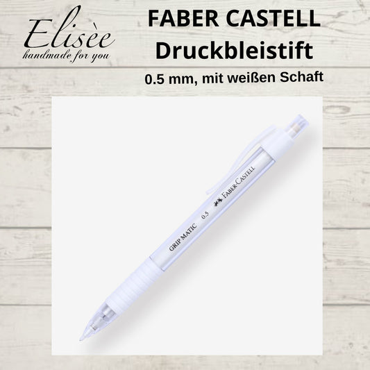 A0016_Stift_Faber-Castell Druckbleistift - 0,5 mm - Weißer Schaft