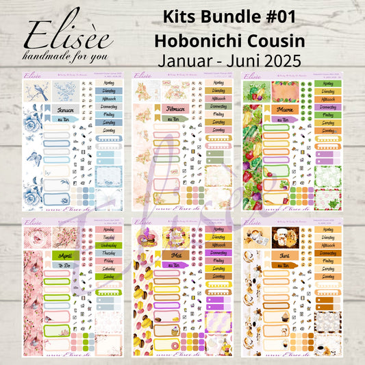 Bundle #01 2025 Monthly Kits Hobonichi Cousin / A5 / Bullet Journal