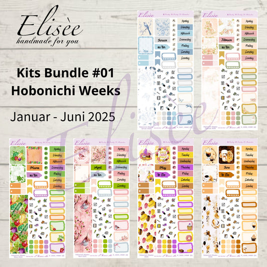Bundle #01 2025 Monatskits Hobonichi Weeks / Personal Planer / Bullet Journal