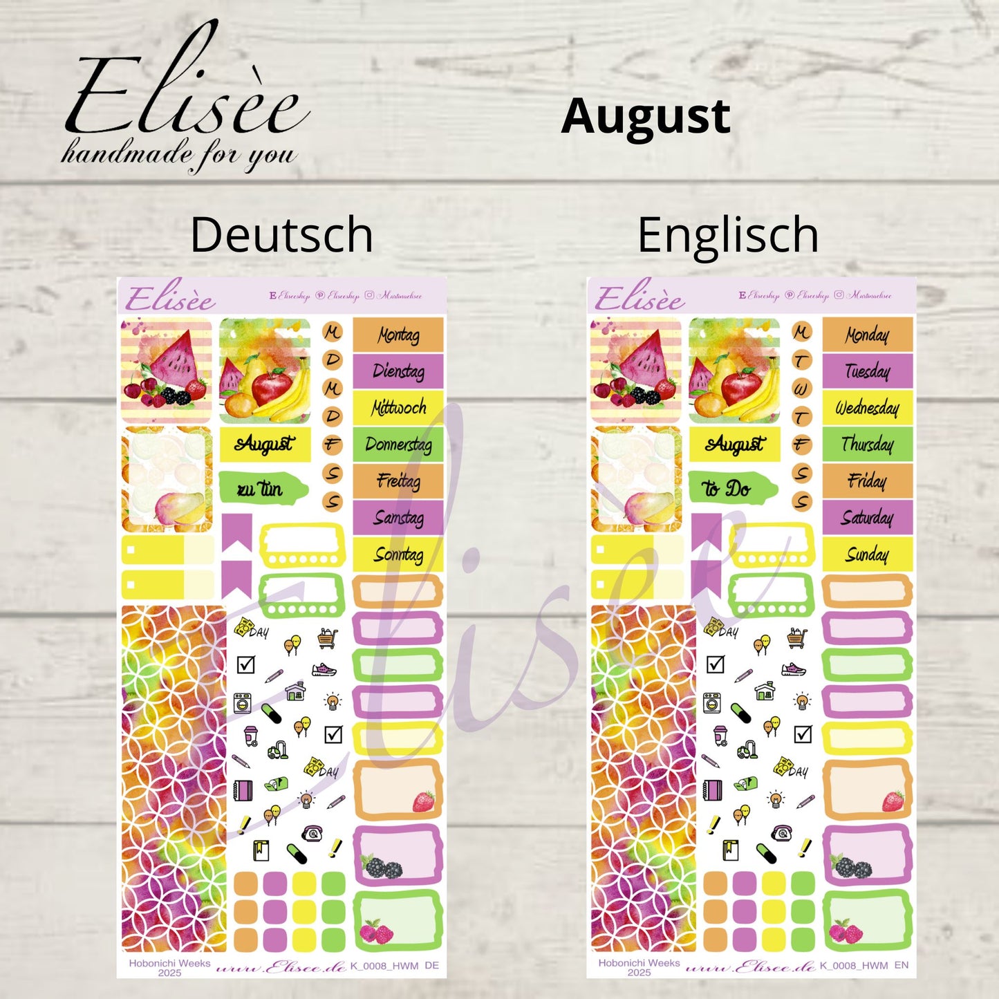 Bundle #02 2025 Monthly Kits Hobonichi Weeks / Personal Planner / Bullet Journal