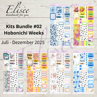 Bundle #02 2025 Monthly Kits Hobonichi Weeks / Personal Planner / Bullet Journal