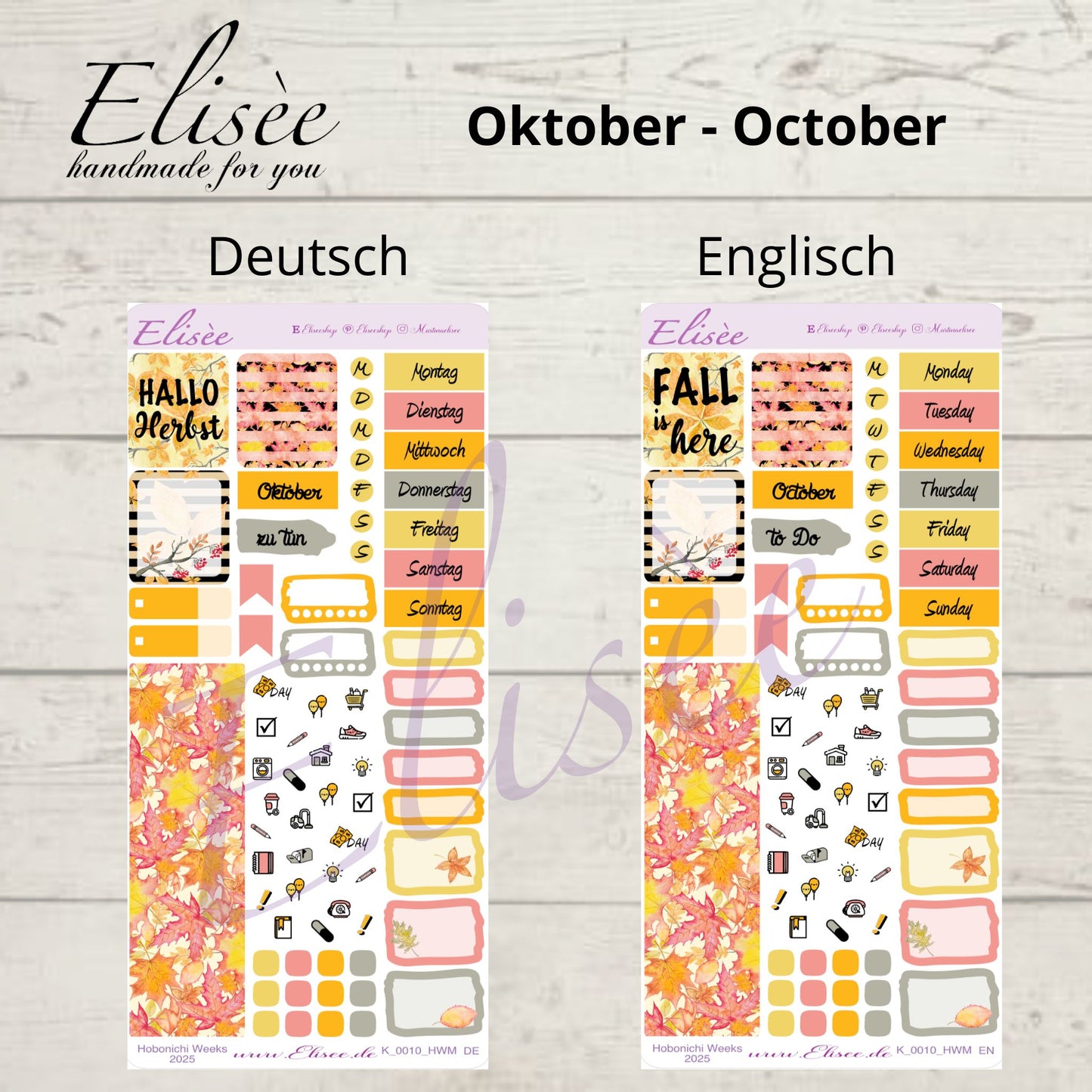Bundle #02 2025 Monthly Kits Hobonichi Weeks / Personal Planner / Bullet Journal