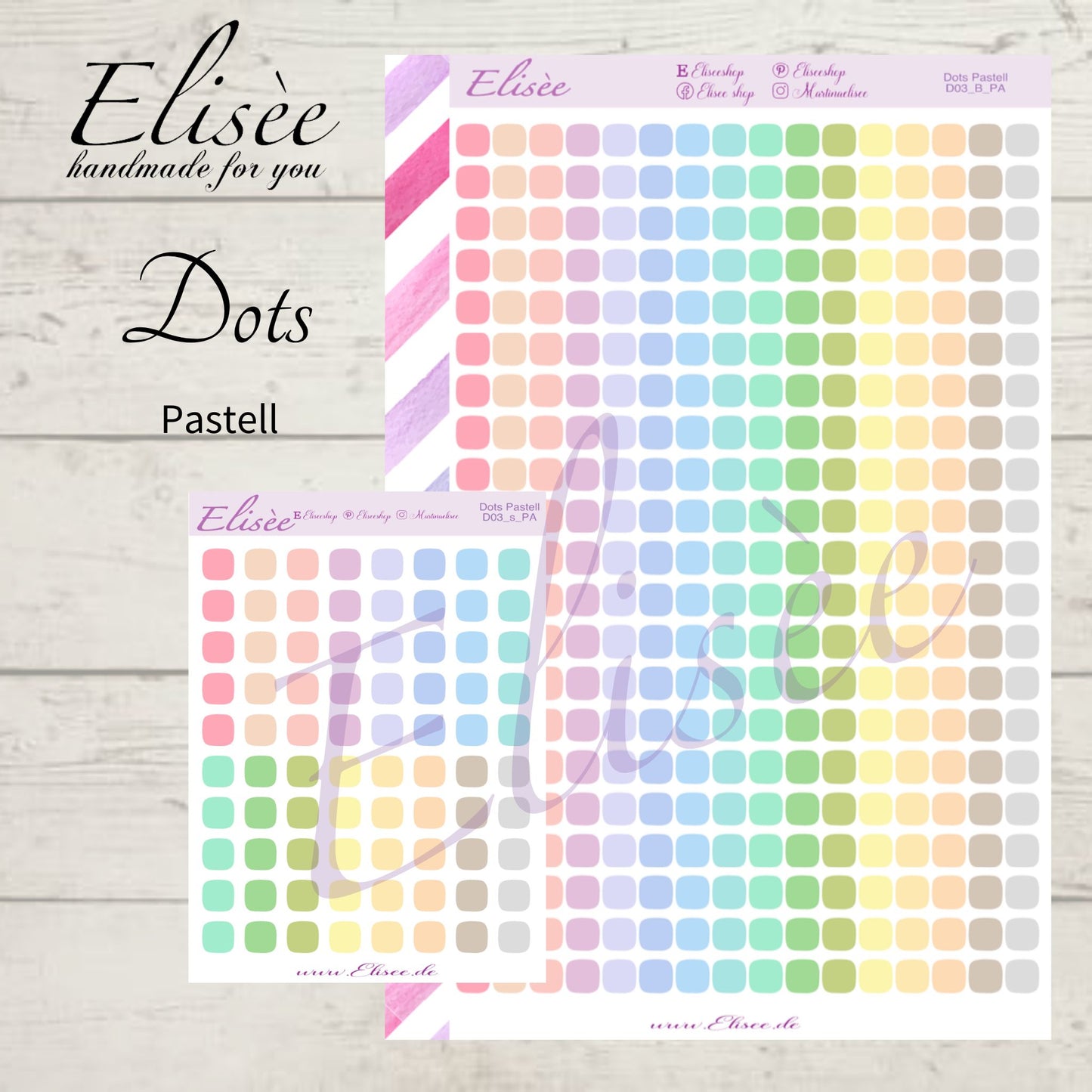 F03_Pastell  Dots Punkte Sticker | Aufkleber | Planner Sticker