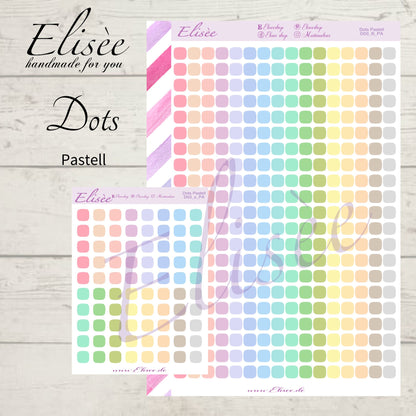 F03_Pastell  Dots Punkte Sticker | Aufkleber | Planner Sticker
