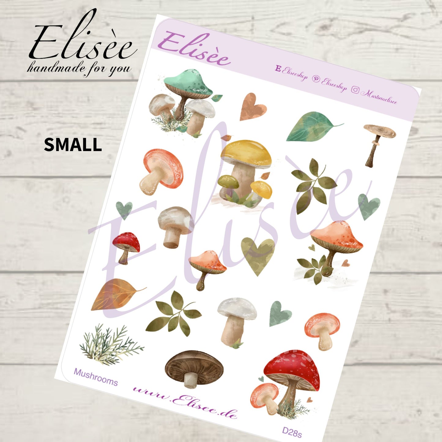 D28_Dekoration Sticker  "Mushrooms"