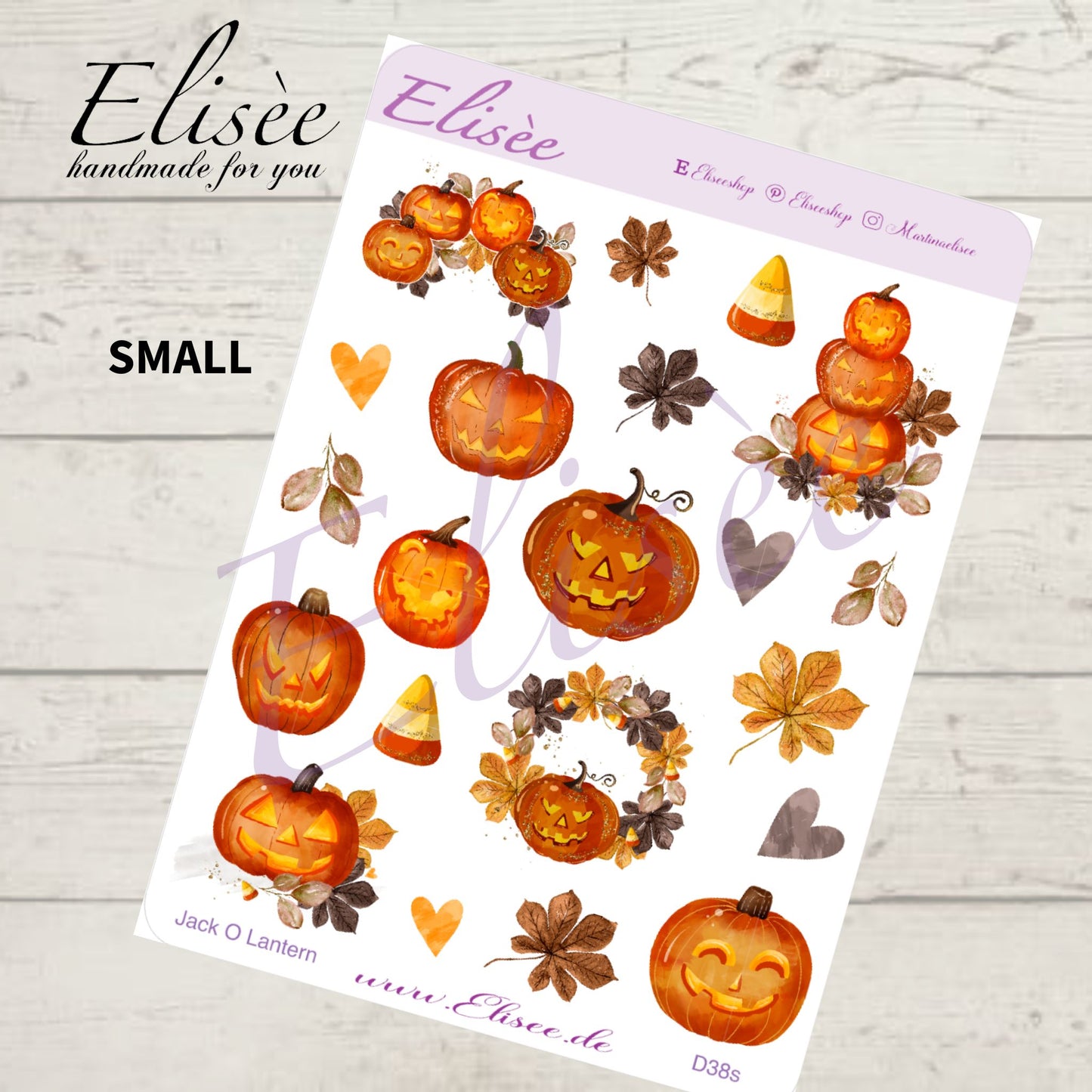 D38_Dekoration Sticker  "Jack O`Lantern"