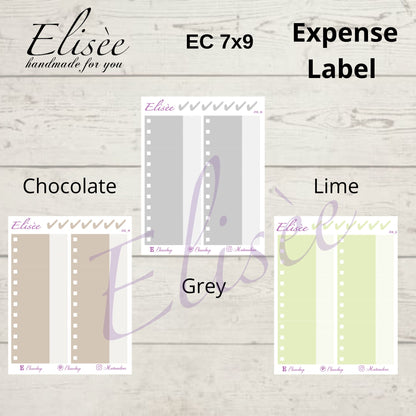 Expense / Ausgaben Sticker für 7x9 Erin Condren Planer