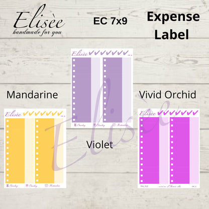 Expense / Ausgaben Sticker für 7x9 Erin Condren Planer