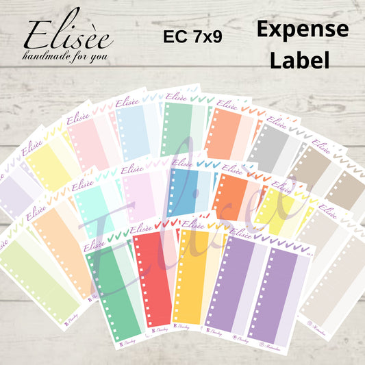 Expense / Spending Stickers for 7x9 Erin Condren Planner
