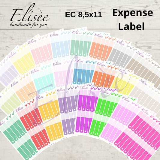 Expense / Spending Stickers for 8.5x11 Planner