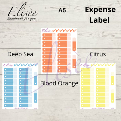 Expense / Ausgaben Sticker für A5 Planer