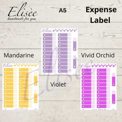 Expense / Ausgaben Sticker für A5 Planer